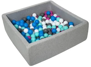 Bällebad Ballpool Kugelbad Bällchenbad Kinder-Pool mit 300 Bällen/90x90cm - Bild 1 von 25