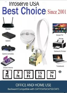 Cat 8 RJ45 Ethernet 40GB Geschwindigkeit 5Ft,10,15Ft Cat 8 Ethernet Netzwerk RJ45 LAN Kabel - Bild 1 von 4