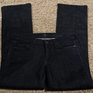 7 for all Mankind Jeans Women's 28 Lexie "A" Pocket Petite Bootcut Medium Wash - Picture 1 of 7