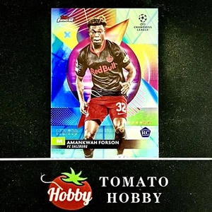TOPPS FINEST UEFA 2023-24 AMANKWAH FORSON RC/250 AZUL AQUA VAPORWAVE SALZBURG - Imagen 1 de 2