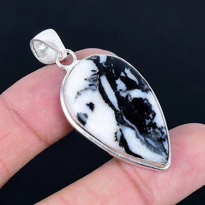 Pingente Buffalo Jasper 925 banhado a prata feito à mão de 1,97" - Imagem 1 de 3