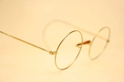 Antique Windsor Eyeglasses Gold Round Round Vintage Glasses 40mm - Image 1 of 4