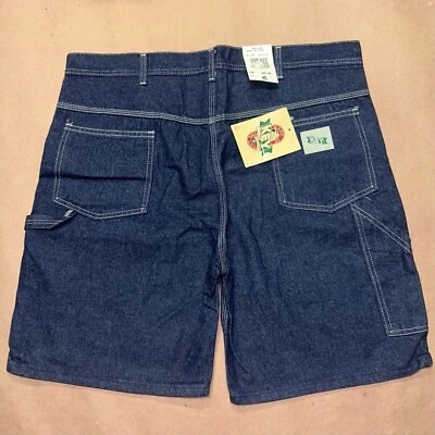 复古 20 世纪 80 年代关键品牌牛仔木匠短裤,Deadstock 全新带标签,尺寸 40 — 第 1/2 张图片
