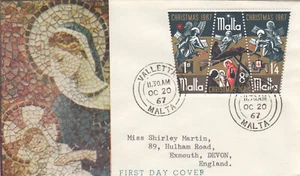 Christmas Malta FDC 1967 (144261) - Picture 1 of 2