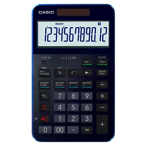 CASIO Premium Calculator S100X-BU Just Type Blue Flagship Model Japan-made New - Picture 1 of 4
