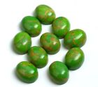 Green Copper Turquoise Oval Flat Back AAA Loose Gemstone For Assorted Jewelry