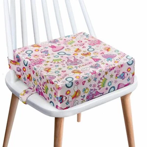 Toddler booster seat with straps, non-slip bottom, portable, washable cushion - Picture 1 of 5