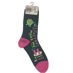 Blue Q Socks Women's Crew Size 5-10 Less You More Me Kind of Day - Bild 1 von 6