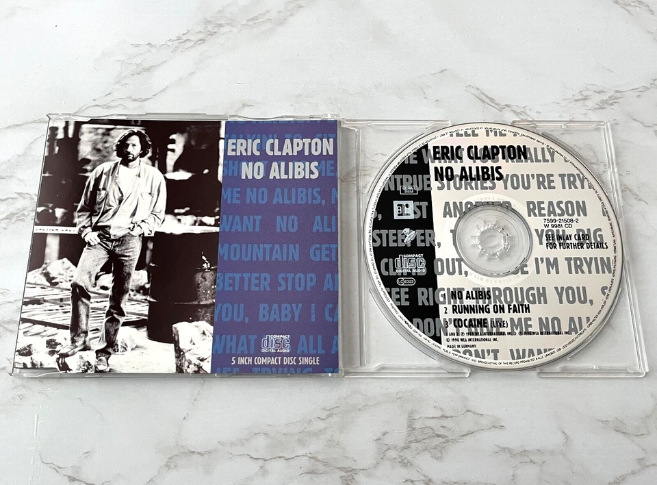 Eric Clapton No Alibis CD Single GERMANY IMPORT! 1990 Reprise Cocaine RARE! OOP! - Image 1 of 4