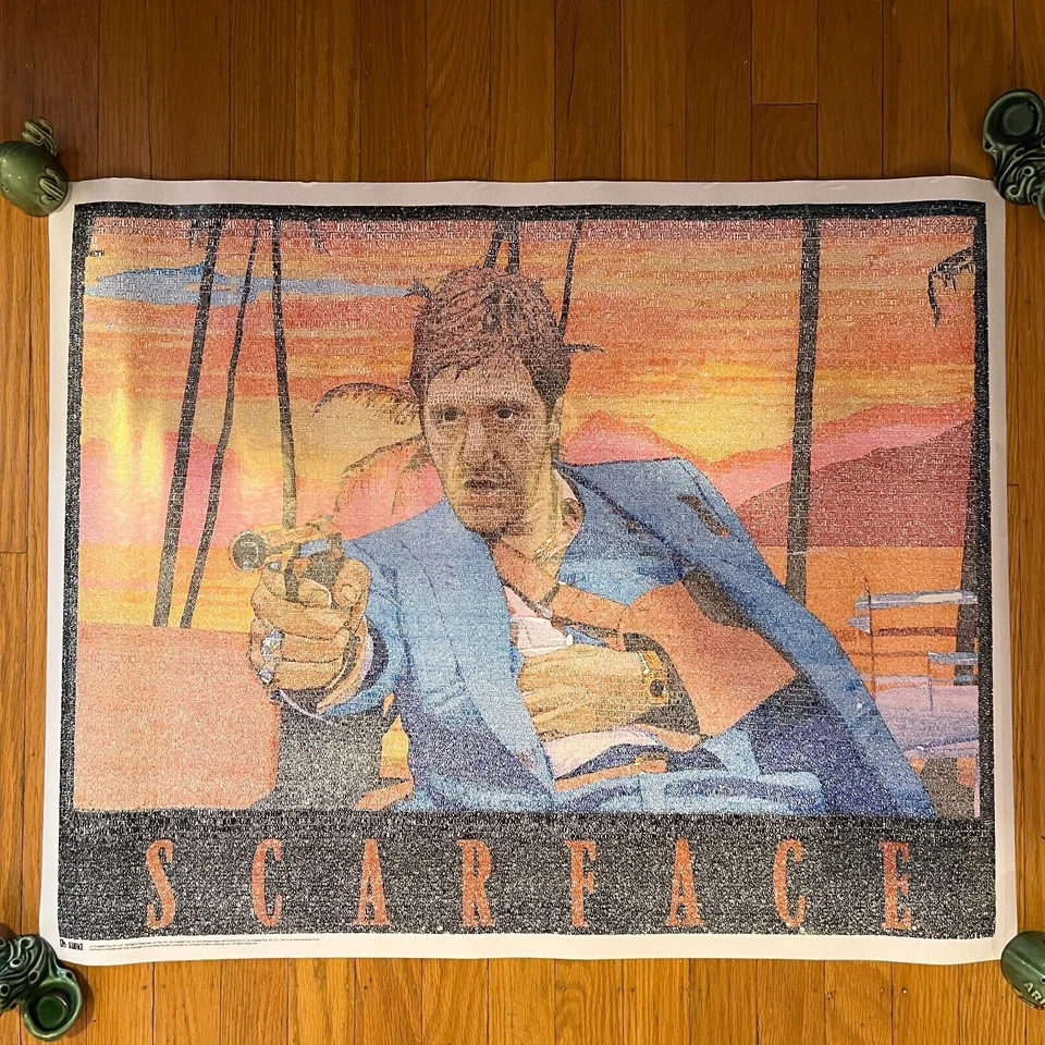 洛杉矶波普艺术疤面星脚本文本 ASCII 海报 - 30 英寸 x 24 — 第 1/1 张图片