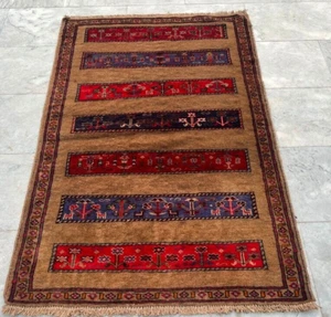 Vintage Handmade Afghan Rug Taimani Rug Oushak Design Rug Home Decor Rug 3x4 ft - Picture 1 of 11