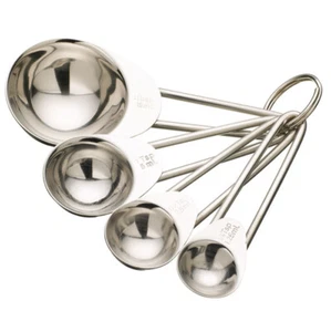 Kitchen Craft Stainless Steel Cooking Baking Measuring Spoons - Set of 4 - Picture 1 of 2