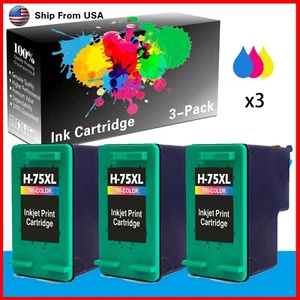 3Pack 75XL 75 Ink Cartridge for Photosmart C5540 C5540 C4440 - Afbeelding 1 van 2