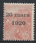 Monaco 1920 YV 43  MLH  VF  RARE! Only 1050 Issued