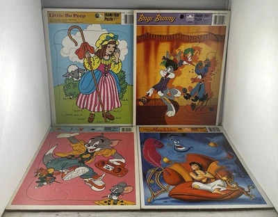 Lot of 4 Vintage Golden Frame-Tray Puzzle Cartoon - Image 1 of 3