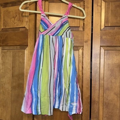 VESTIDO GUESS NIÑAS TALLA M 10/12 Pastel Rayas Lazo Atrás Foto 1 de 4