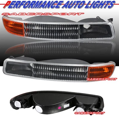 Juego de pares de luces de señal Euro negras para Sierra 1999-2006 / Yukon 2000-2006 Foto 1 de 2