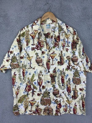 Рубашка мужская Kahala Pat Anderson большая желтая Aloha гавайская вискоза курортная Tiki мужская - Изображение 1 из 4