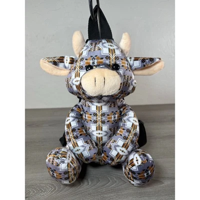 Farm Pals Plush Backpack Stuffed Animal Cow Southwestern Aztec Inspired New NWOT - Image 1 of 4