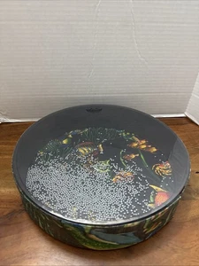 REMO Ocean Drum 12 Inch Surf Wave Sound Metal Pellets Fish Graphics - Picture 1 of 6