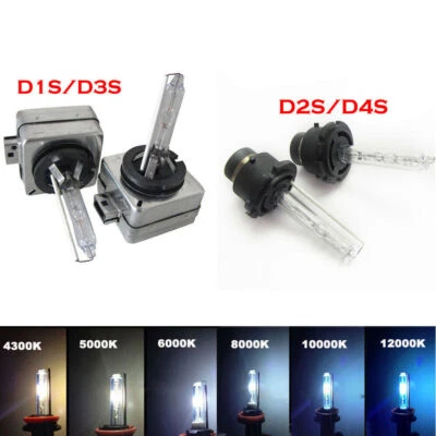 2pcs D1S D2S D3S D4S HID Xenon Headlight Lights Bulbs Replace 6000K 8000K 10000K - Image 1 of 4