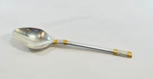 Wallace Golden Aegean Weave Sterling Silver Serving Spoon- 8 7/8" - No Monogrsm - Picture 1 of 3