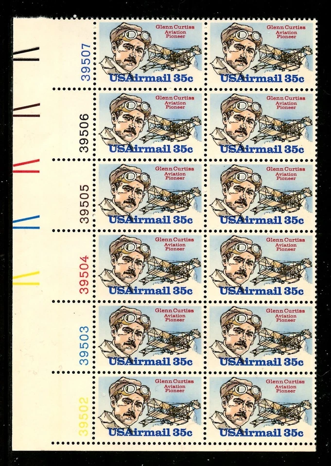 US C100, 1980 35c GLENN CURTIS, LL PBOF12, MNH (US1979) - Image 1 of 1