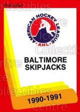 1990-91 ProCards AHL IHL #219 Baltimore Skipjacks, Checklist