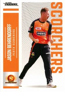 2024 2025 Perth Scorchers BBL Cricket TLA Traders Card - Jason Behrendorff - Picture 1 of 3