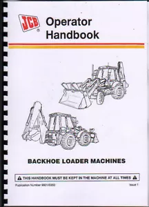 JCB 3CX and 4CX Backhoe Loader Operator Handbook Manual - Picture 1 of 2