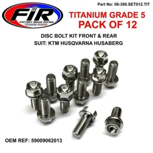 FIR titanium disc bolt set front + rear Husqvarna TC125 TC250 FC250 FC350 FC450 - Picture 1 of 1