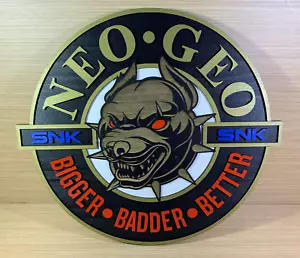 Poster CLEARANCE logo Neo Geo DOG TAG legno personalizzato sulla parete aes mvs cd cdz - Foto 1 di 10