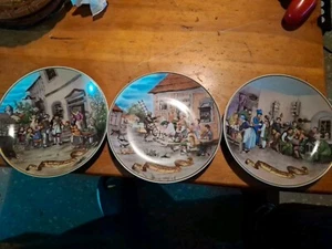 3 PLATOS DE VIDRIO ANTIGUOS HECHOS EN ALEMANIA - Imagen 1 de 7