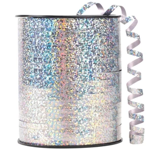 500 Yards Silver Shiny Curling Ribbon Metallic Balloon Roll for Party Festival A - Picture 1 of 12