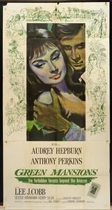 VERDI DIMORE Green Mansions AUDREY HEPBURN, J.COBB, MANIFESTO POSTER US 3SH - Picture 1 of 1