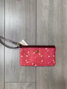CATH KIDSTON PINK LEATHER SCALLOP WIMBORNE CLUTCH PURSE BAG NEW RARE CHRISTMAS - Picture 1 of 6