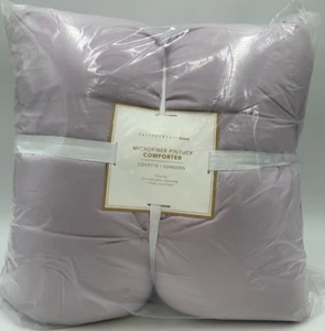 Pottery Barn Teen Microfiber Pintuck Comforter Dusty Iris Purple XL Twin #Z1146 - Picture 1 of 4