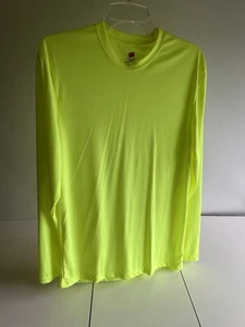 Maglietta Hanes Cool Dri fluorescente taglia M - Foto 1 di 3