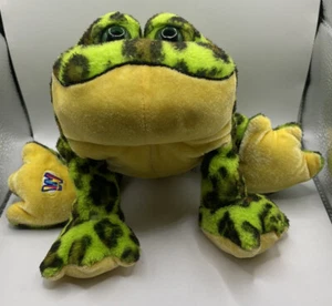 Ganz Bullfrog Stuffed Animal Frog Plush No Code Green Speckled Spotted Webkinz - Picture 1 of 8