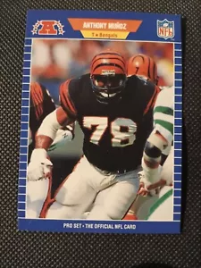 Tarjeta de la NFL 1989 Anthony Munoz Pro Set #66 Cincinnati Bengals USC Trojans - Imagen 1 de 2