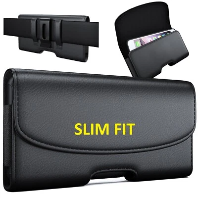 Samsung Galaxy Premium Leather Case Belt Clip/Loop Pouch Horizontal Phone Holder - Image 1 of 4