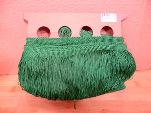 Decorative Trimmings 100% Rayon Chainette Fringe, 6" x 9 yd, Kelly Green - Picture 1 of 2