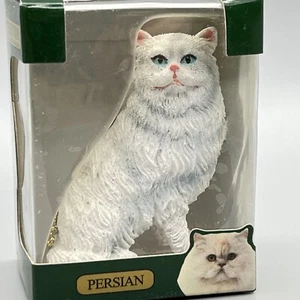 New LE PERSIAN CAT COLLECTORS SERIES Yr-Round/Xmas Ornament FIGURINE White Gray - Bild 1 von 9
