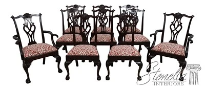 L66238EC: Set of 10 STICKLEY Chippendale Mahogany Dining Room Chairs - Image 1 of 4