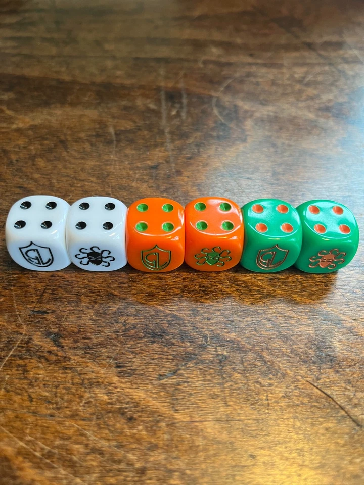 Dice Game set  6 x 16mm Six Sided Spot Dice D6 RPG for Ludo Monopoly Board Games - Image 1 of 4