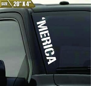 'Merica Windshield Banner Vinyl Decal Sticker America USA Decal Fits Ford F150
