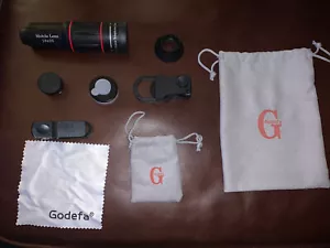 Phone Camera Lens Kit For IPhone & Android 20x Telephoto Zoom Wide Angle & Macro - Picture 1 of 2