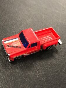 Vintage Die Cast Kaiser Red Truck With Racing Stripes Toy Made In China