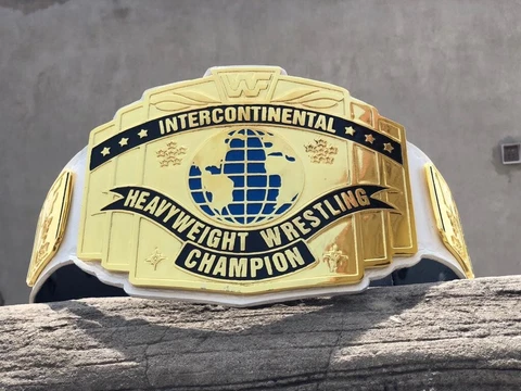 WHITE INTERCONTINENTAL HEAVIWEIGHT WRESTLING CHAMPION BELT 4MM ZINC Cover