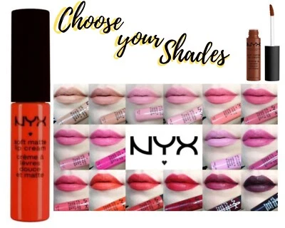 NYX Soft Matte Lip Cream Liquid Lipstick High Pigment Lightweight 8 mL - ChOOSE - Image 1 of 3